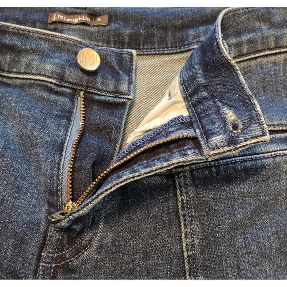 J McLaughlin Jeans Womens 4 Blue Straight Leg Mid-Rise Med Wash Classic Preppy - Picture 6 of 12